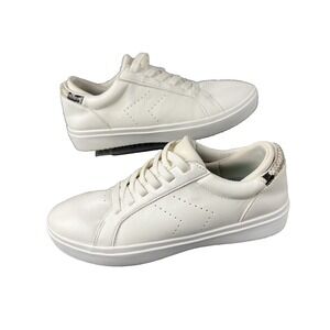 Dr. Scholl's Women's Wink Lace White Casual and Fashion Sneakers  Snake Print 9M